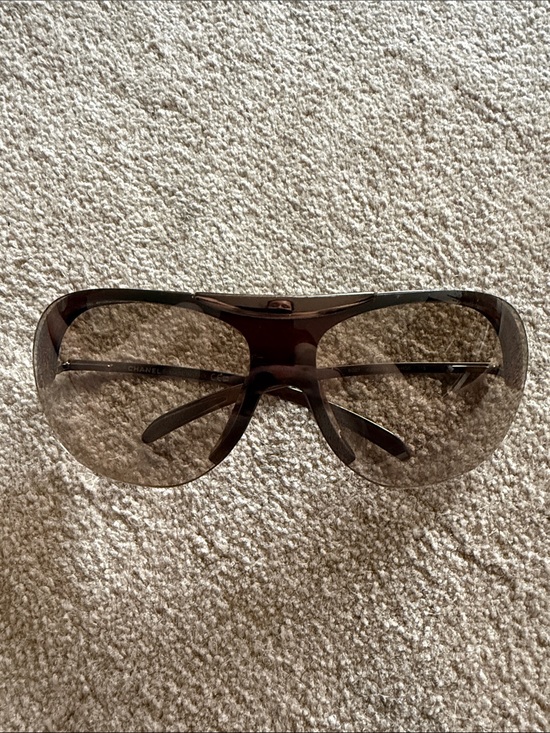 CHANEL Accessories - Vintage CHANEL Brown Gradient Shield Sunglasses